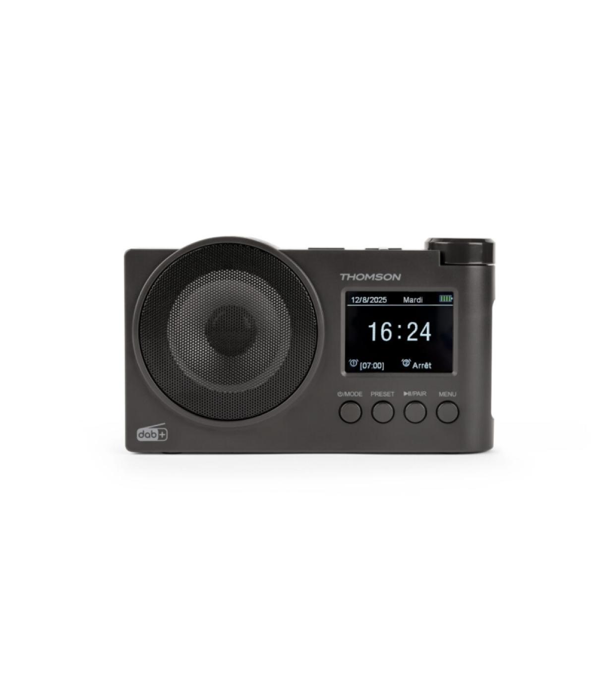 Thomson Radio FM DAB+ con Altavoz Bluetooth - 30 Memorias DAB+ y 30 Memorias FM - Actualizacion Automatica de Emisoras - Pantall