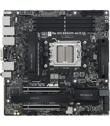 PLACA ASUS PRO WS B850M-ACE SE,AMD,AM5,B850,4DDR5,256GB,VGA+DP+HDMI+USB C,4SATA3+2M.2,1GB10+1GB2.5+1GB1+WIFI6+BT5.3,6USB3.2,MATX