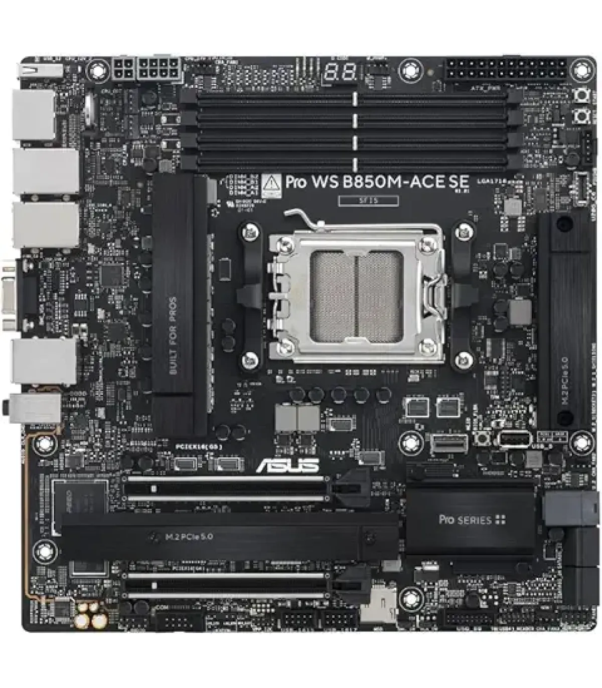 PLACA ASUS PRO WS B850M-ACE SE,AMD,AM5,B850,4DDR5,256GB,VGA+DP+HDMI+USB C,4SATA3+2M.2,1GB10+1GB2.5+1GB1+WIFI6+BT5.3,6USB3.2,MATX