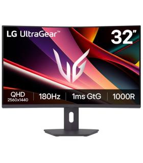LG UltraGear Monitor 31.5" Curvo 1000R VA QHD FreeSync 180Hz - Respuesta 1ms - 16:9 - HDMI, DisplayPort - VESA 100x100mm
