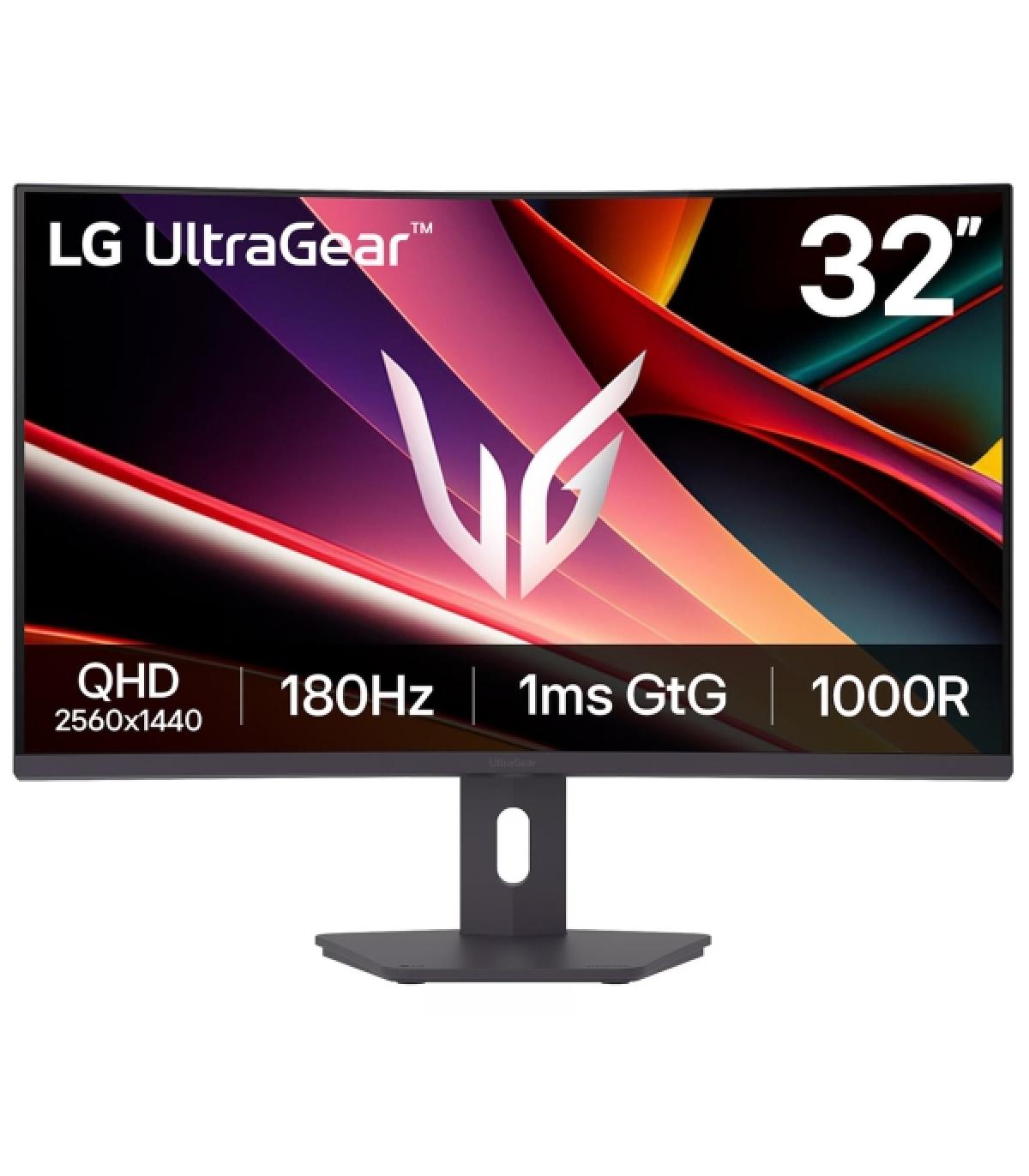 LG UltraGear Monitor 31.5" Curvo 1000R VA QHD FreeSync 180Hz - Respuesta 1ms - 16:9 - HDMI, DisplayPort - VESA 100x100mm