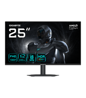 MONITOR GIGABYTE 25" G25F2A,SS IPS,1920X1080(FHD),0.09PP,1000:1,1MS,240HZ,2HDMI+1DP,ALTAVOCES,REGULABLE ALTURA