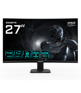 MONITOR GIGABYTE 27" GS27FC2,CURVO,VA 1500R,1920X1080 (FHD),0.31PP,3000:1,1MS,240HZ,2HDMI+1DP