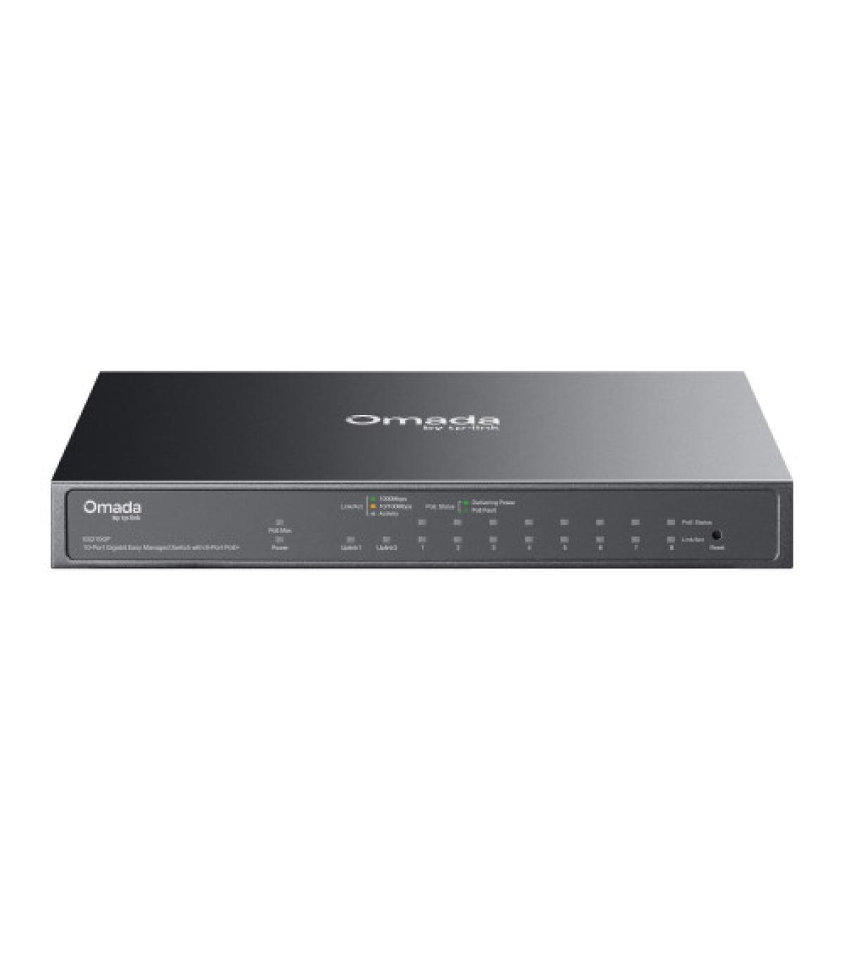 TP-LINK ES210GP SWITCH GIGABIT OMADA 10 PUERTOS EASY MANAGED CON 8 PUERTOS POE