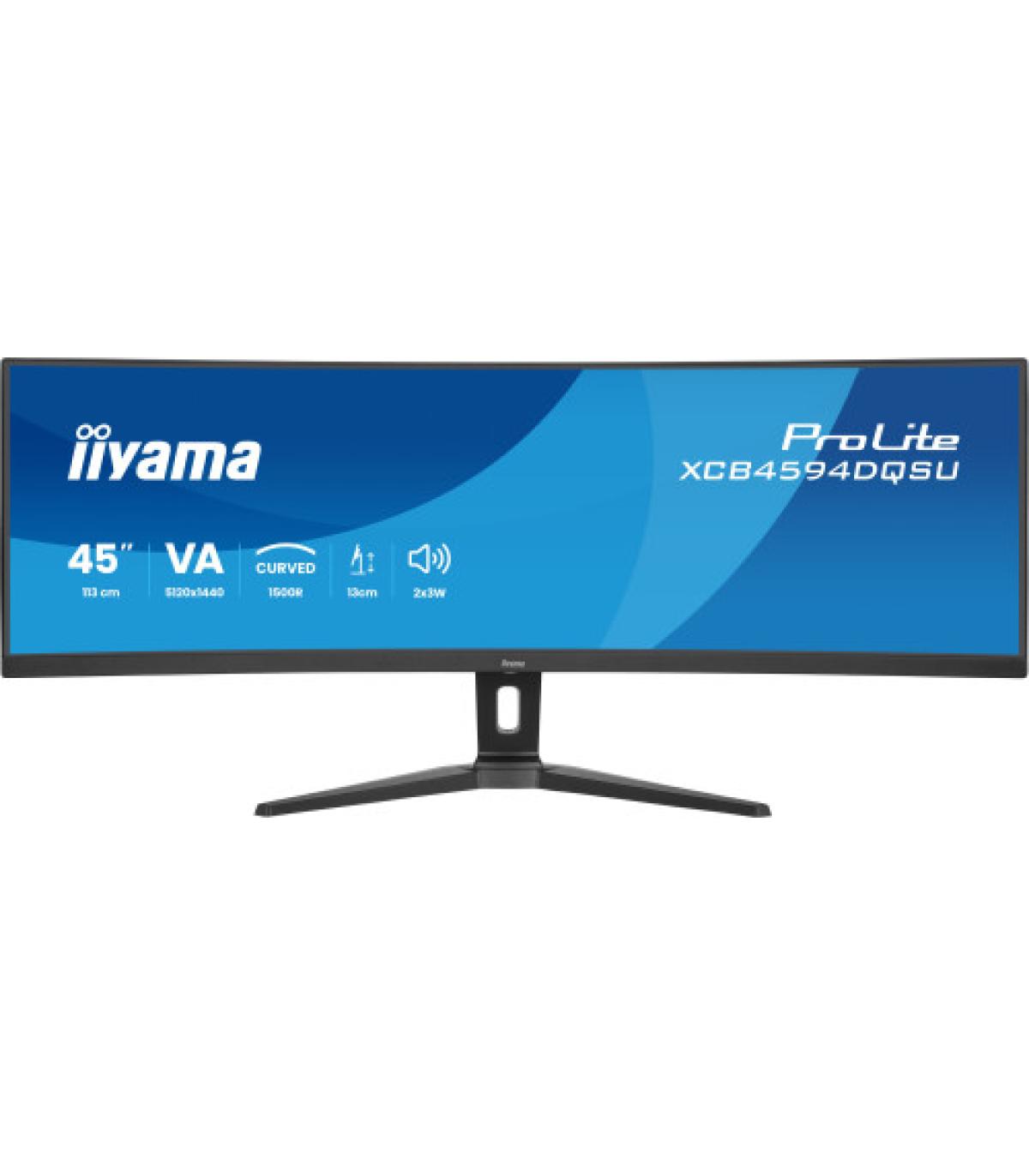 MONITOR IIYAMA PANTALLA CURVA PARA PC 113 CM (45") 5120 X 1440 PIXELES DUAL QHD LED PANEL VA USB-C HDMI DISPLAYPORT