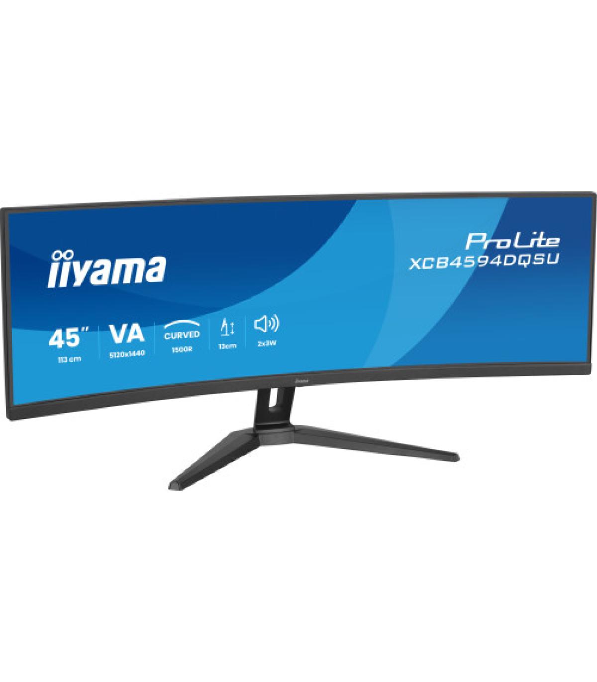 MONITOR IIYAMA PANTALLA CURVA PARA PC 113 CM (45") 5120 X 1440 PIXELES DUAL QHD LED PANEL VA USB-C HDMI DISPLAYPORT