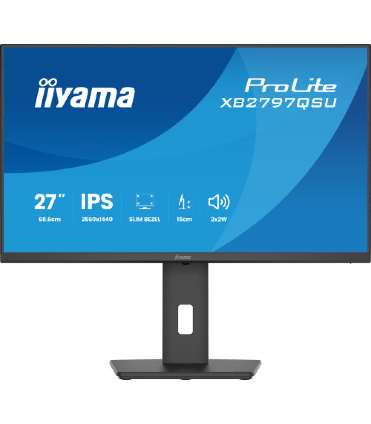iiyama ProLite XB2797QSU-B1 pantalla para PC 68,6 cm (27") 2560 x 1440 Pixeles Quad HD LED Negro