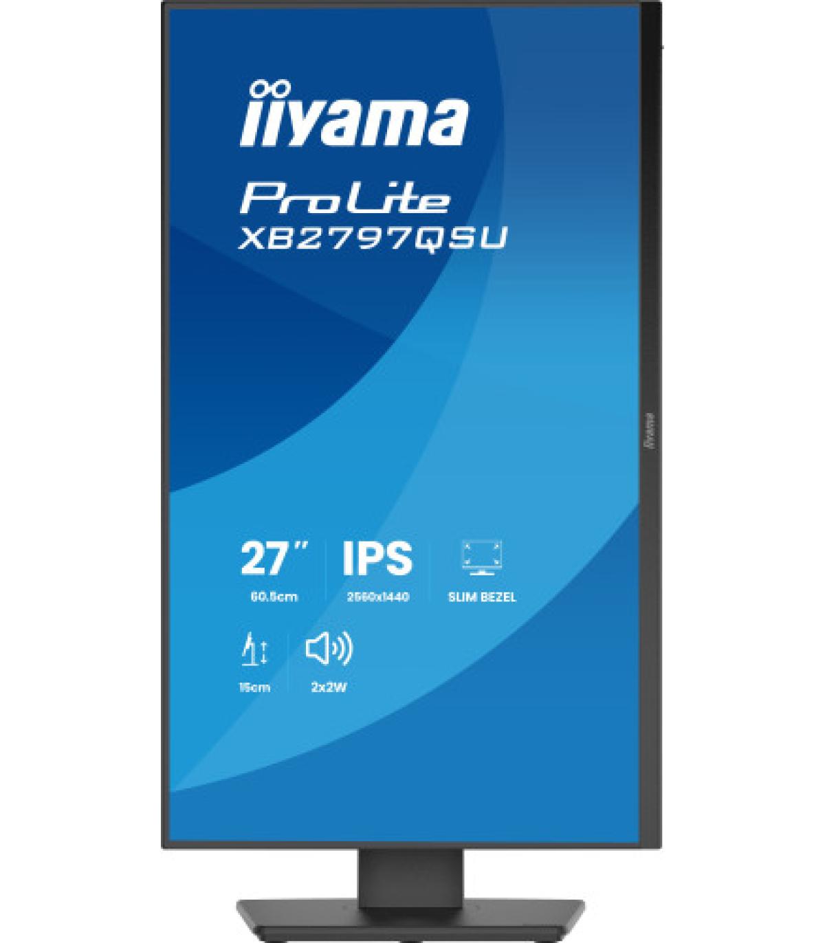 iiyama ProLite XB2797QSU-B1 pantalla para PC 68,6 cm (27") 2560 x 1440 Pixeles Quad HD LED Negro