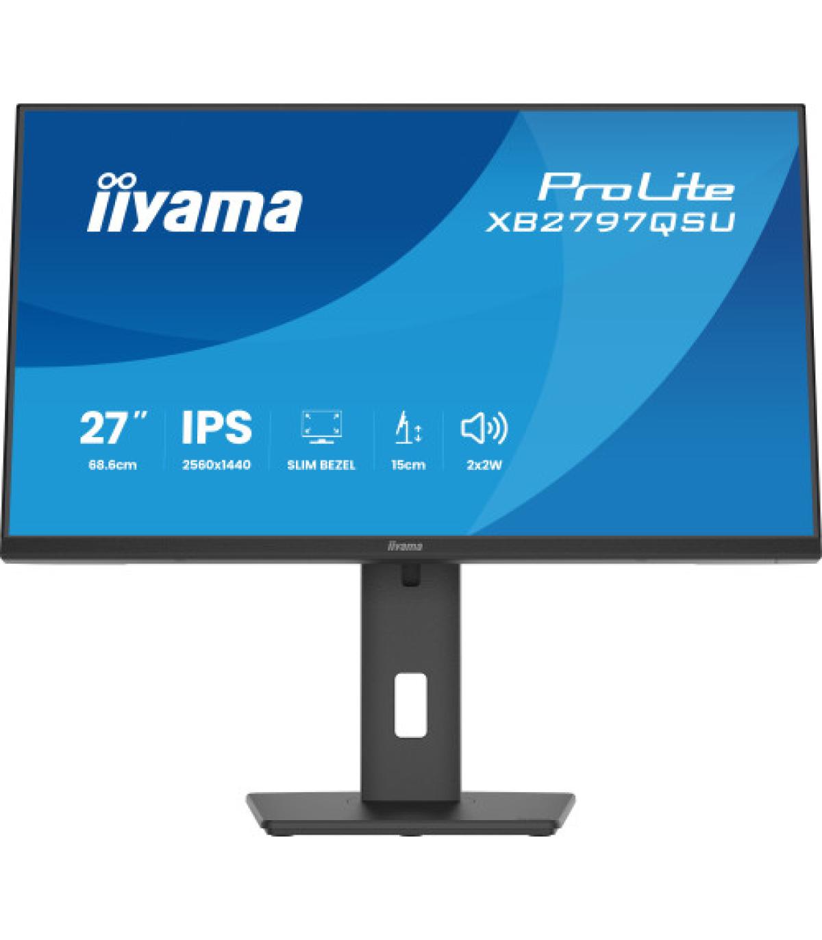 iiyama ProLite XB2797QSU-B1 pantalla para PC 68,6 cm (27") 2560 x 1440 Pixeles Quad HD LED Negro