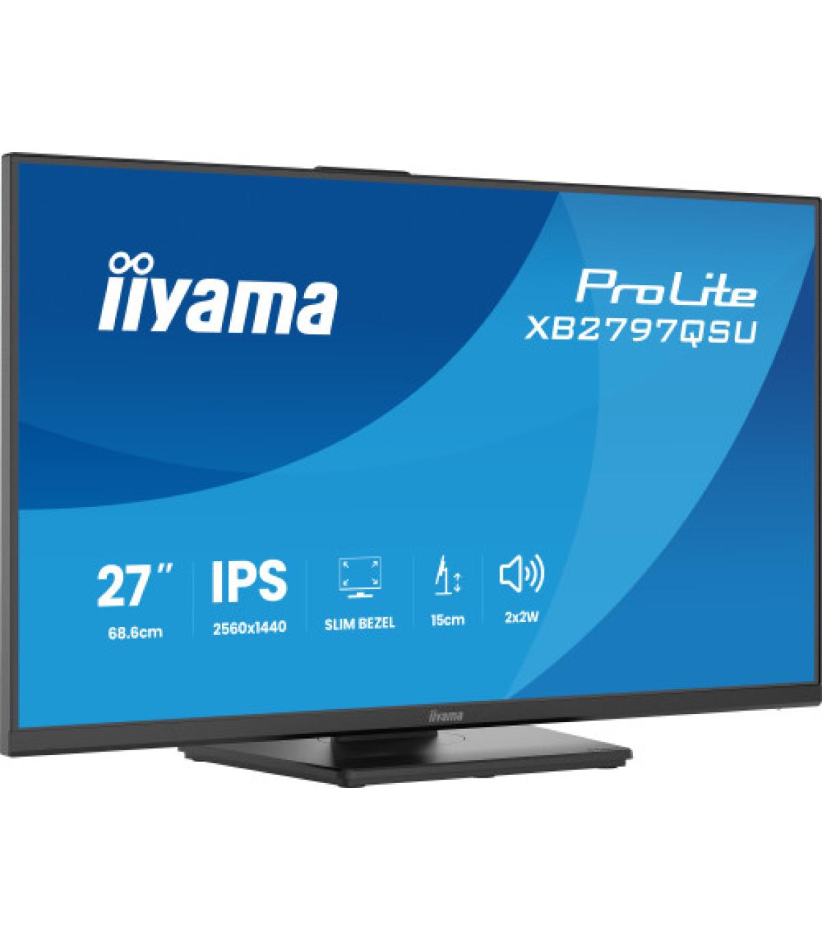 iiyama ProLite XB2797QSU-B1 pantalla para PC 68,6 cm (27") 2560 x 1440 Pixeles Quad HD LED Negro