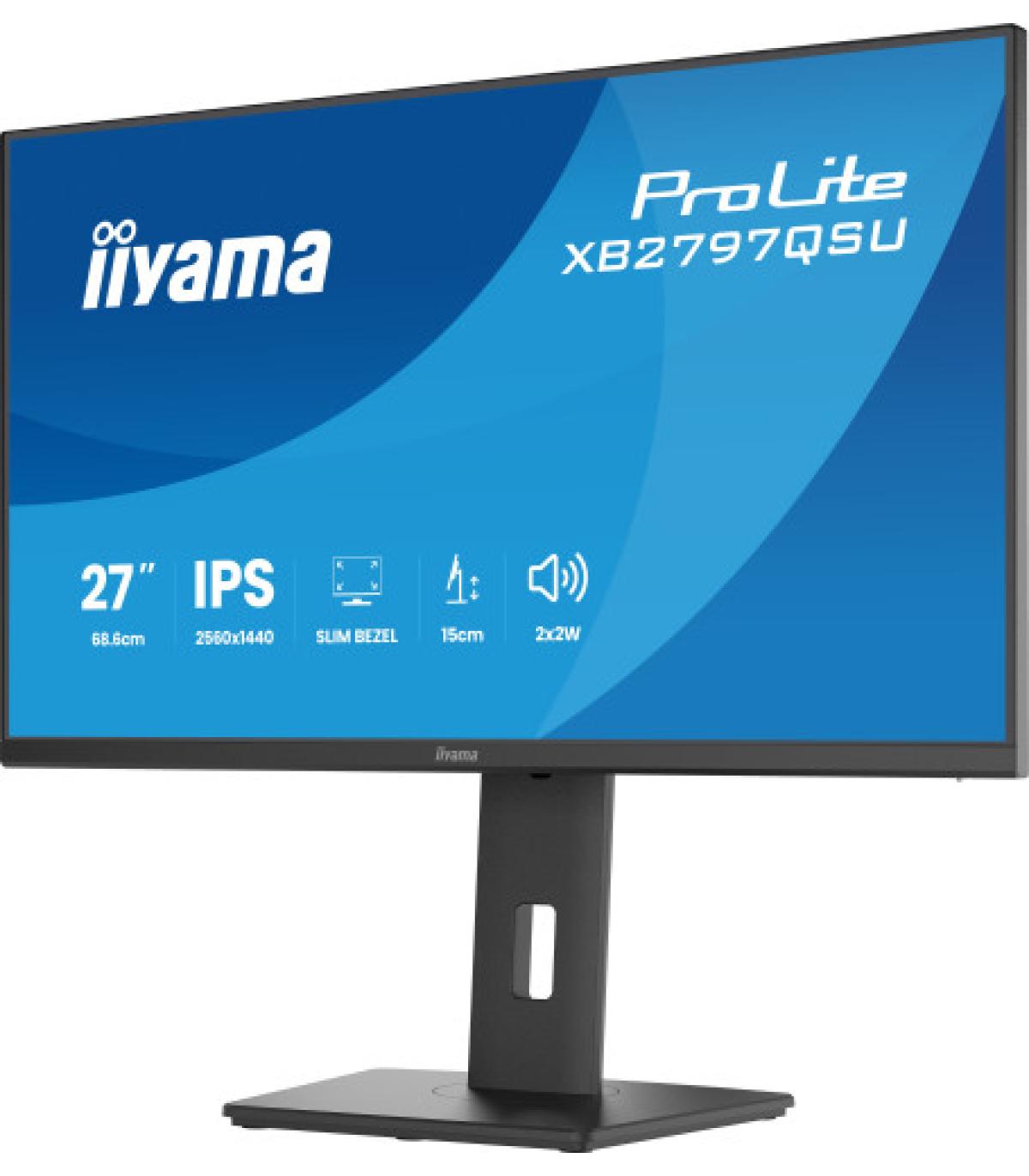 iiyama ProLite XB2797QSU-B1 pantalla para PC 68,6 cm (27") 2560 x 1440 Pixeles Quad HD LED Negro