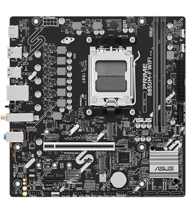 PLACA ASUS PRIME B850M-F WIFI,AMD,AM5,B850,2DDR5,128GB,1HDMI,4SATA3+2M.2,GBLAN+WIFI6+BT5.3,5USB3.2,MATX