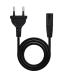 Nanocable Cable de Alimentacion Forma 8 CEE7/16 Macho a C7 Hembra 2m - Color Negro