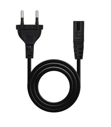 Nanocable Cable de Alimentacion Forma 8 CEE7/16 Macho a C7 Hembra 3m - Color Negro
