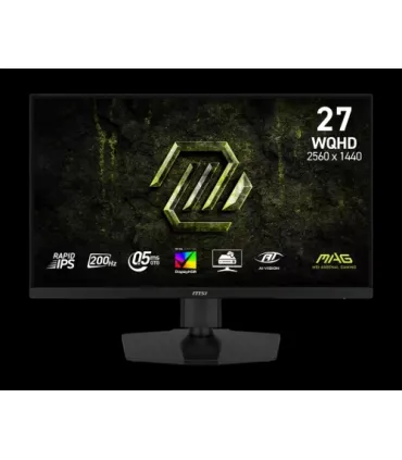 MSI MONITOR MAG 274QPF E20. 27" RAPID IPS PLANO. 2560X1440 200HZ. NEGRO
