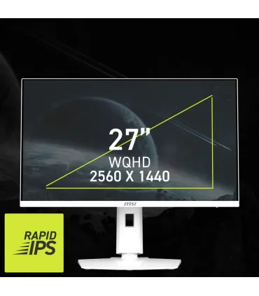 MSI MONITOR MAG 274QRFW X32. 27" RAPID IPS FLAT. 2560X1440. 320HZ. BLANCO