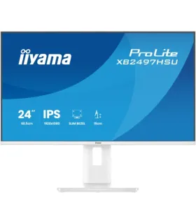 MONITOR IIYAMA PANTALLA PARA PC 60,5 CM (23,8") 1920 X 1080 PIXELES FULL HD LED PANEL IPS COLOR BLANCO AJUSTABLE HDMI DISPLAYPOR