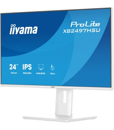 MONITOR IIYAMA PANTALLA PARA PC 60,5 CM (23,8") 1920 X 1080 PIXELES FULL HD LED PANEL IPS COLOR BLANCO AJUSTABLE HDMI DISPLAYPOR