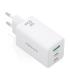 Aisens Cargador GAN 65W - 2xUSB-C PD3.0 QC4.0 y 1xUSB-A QC3.0 - Color Blanco