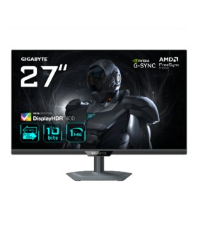 MONITOR GIGABYTE 27" G27Q20,SS IPS,2560X1440 (QHD),16:9,0.5MS,IPS,1000:1,210HZ,2HDMI+1DP+1USB2.0+1 TYPE C,AJUSTABLE,NEGRO