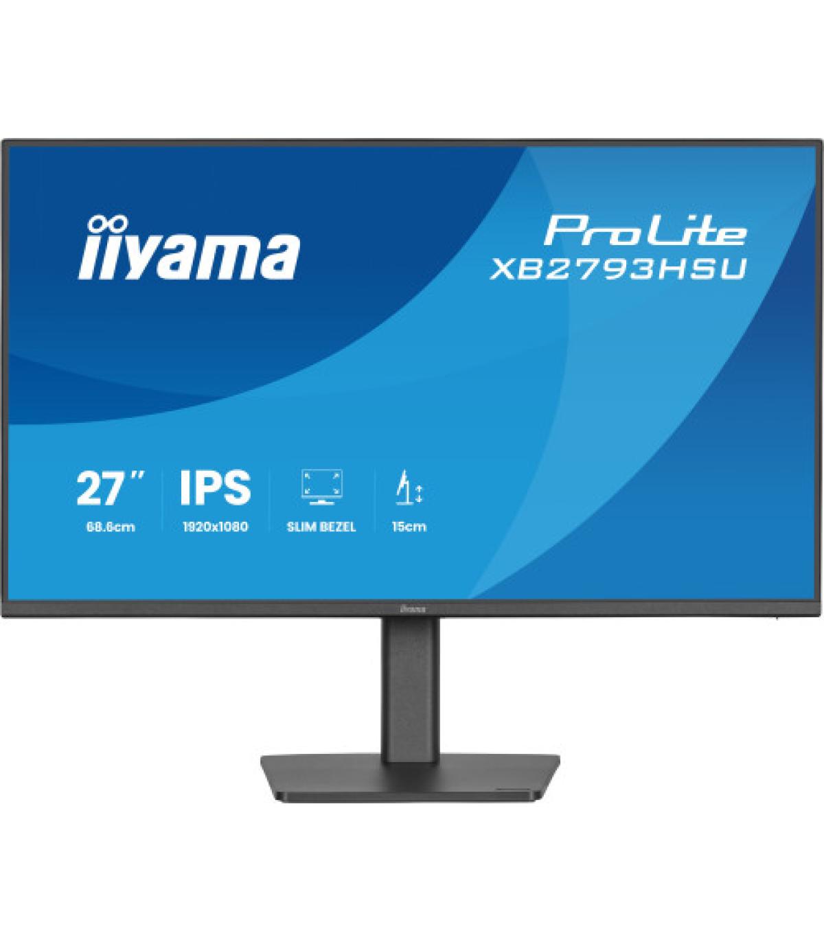 MONITOR IIYAMA PANTALLA PARA PC 68,6 CM (27") 1920 X 1080 PIXELES FULL HD LED PANEL IPS ERGONÓMICO HDMI DISPLAYPORT USB