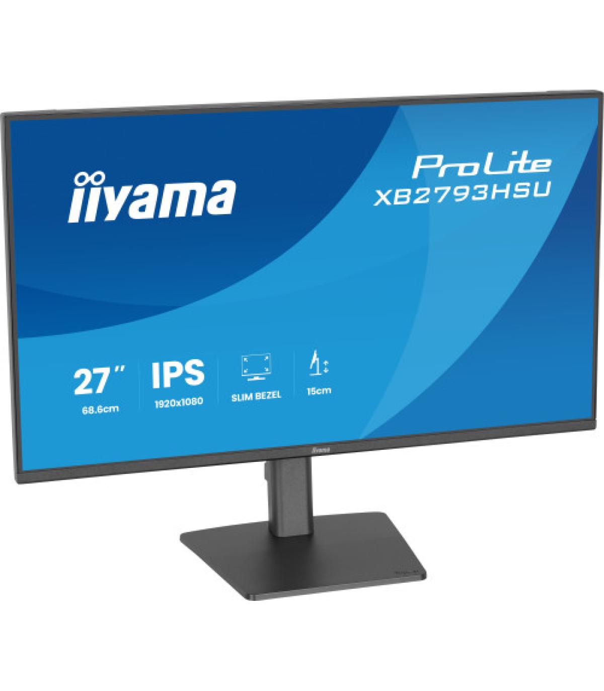 MONITOR IIYAMA PANTALLA PARA PC 68,6 CM (27") 1920 X 1080 PIXELES FULL HD LED PANEL IPS ERGONÓMICO HDMI DISPLAYPORT USB