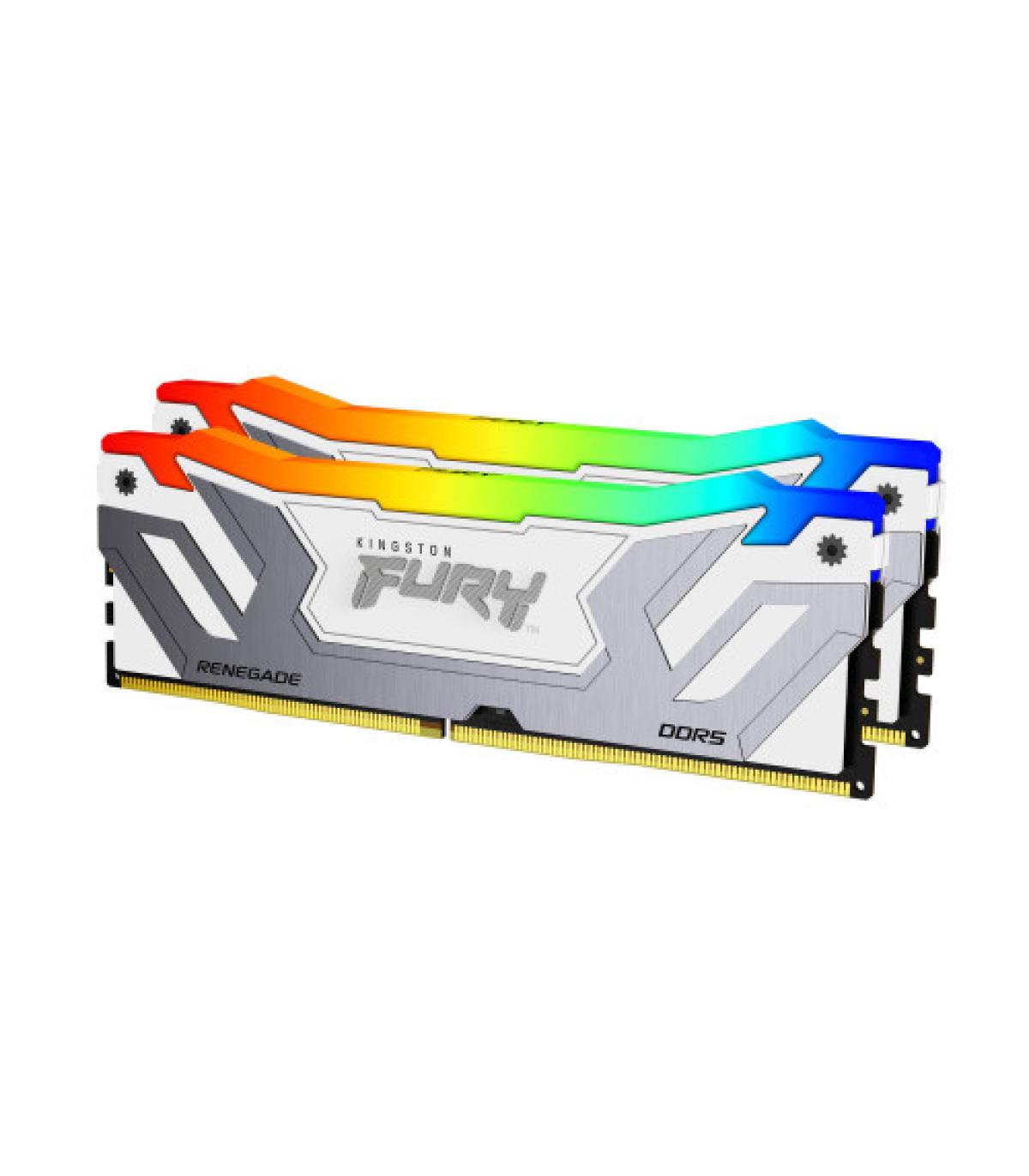 MEMORIA KINGSTON 48GB 8400MT/S DDR5 CL40 CUDIMM (KIT OF 2) FURY RENEGADE RGB WHITE XMP - KF584CU40RWAK2-48