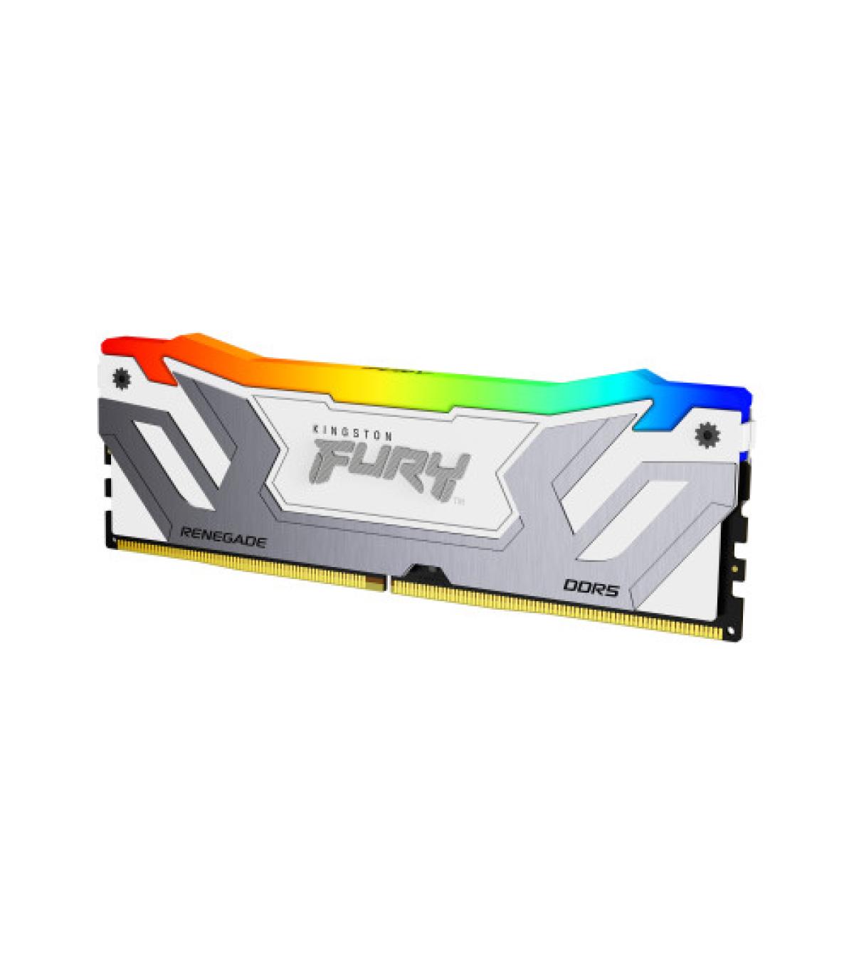 MEMORIA KINGSTON 24GB 8400MT/S DDR5 CL40 CUDIMM FURY RENEGADE RGB WHITE XMP - KF584CU40RWA-24