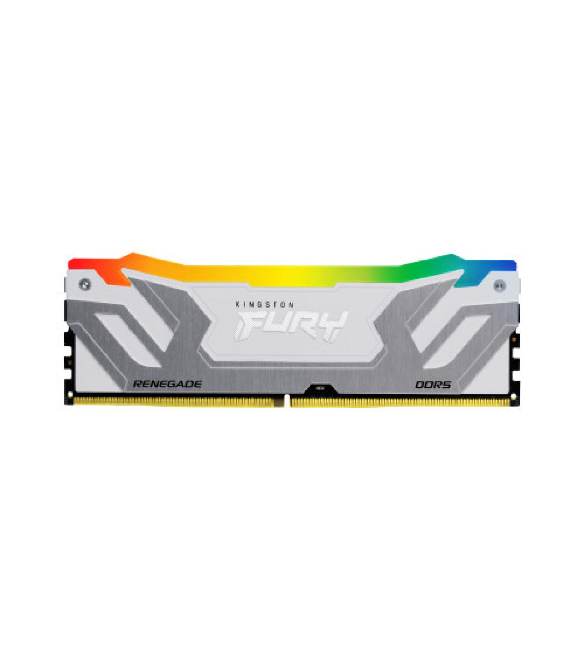 MEMORIA KINGSTON 24GB 8400MT/S DDR5 CL40 CUDIMM FURY RENEGADE RGB WHITE XMP - KF584CU40RWA-24