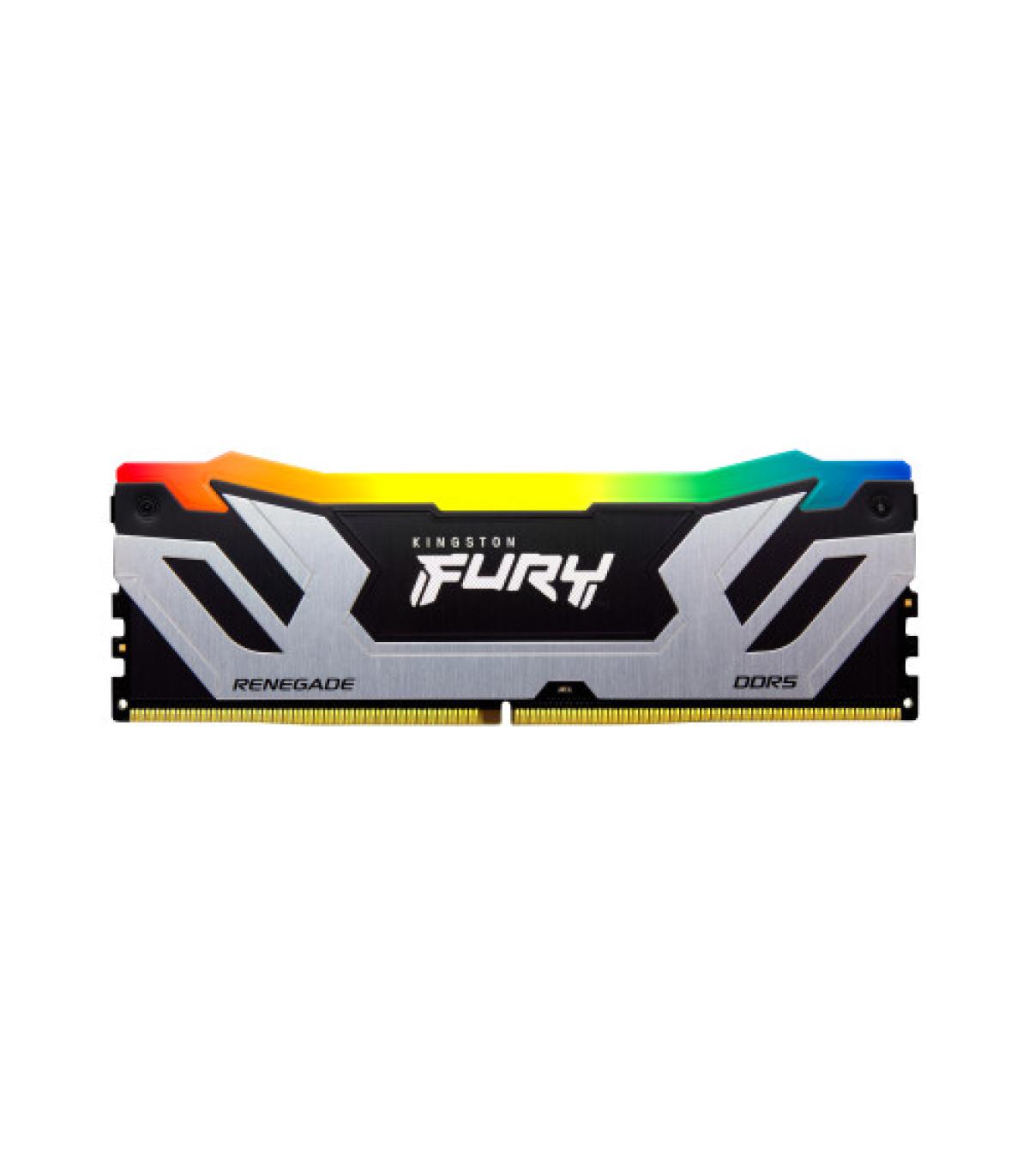 MEMORIA KINGSTON 24GB 8400MT/S DDR5 CL40 CUDIMM FURY RENEGADE RGB SILVER XMP - KF584CU40RSA-24