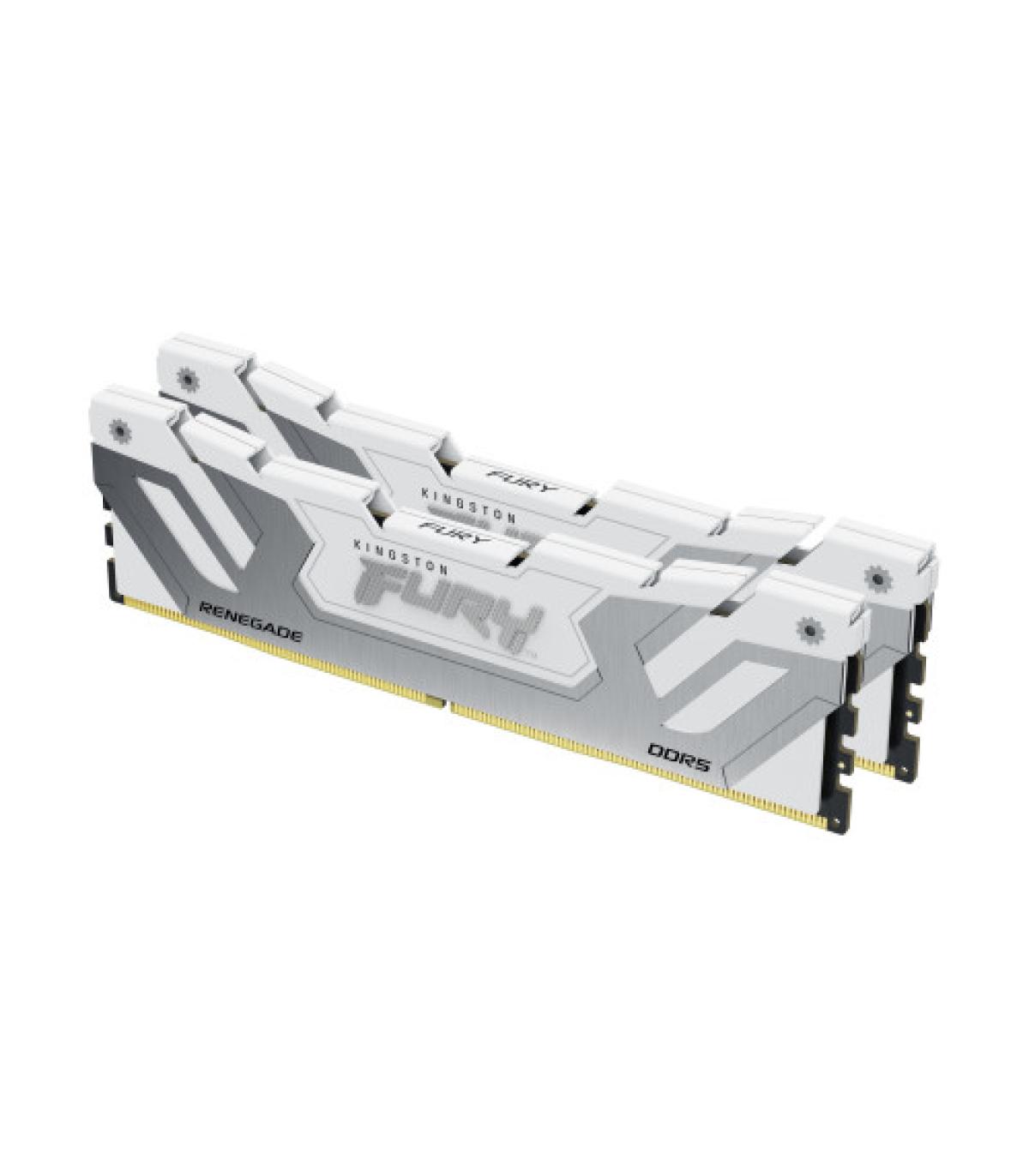 MEMORIA KINGSTON 48GB 8400MT/S DDR5 CL40 CUDIMM (KIT OF 2) FURY RENEGADE WHITE XMP - KF584CU40RWK2-48