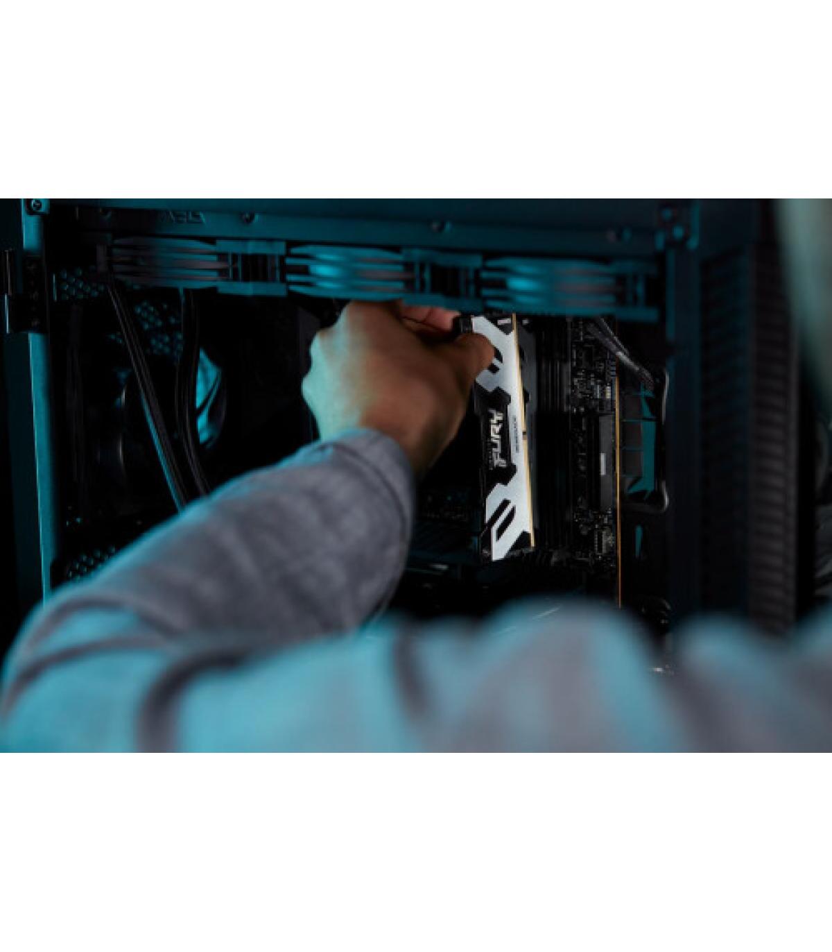 MEMORIA KINGSTON 48GB 8400MT/S DDR5 CL40 CUDIMM (KIT OF 2) FURY RENEGADE SILVER XMP - KF584CU40RSK2-48