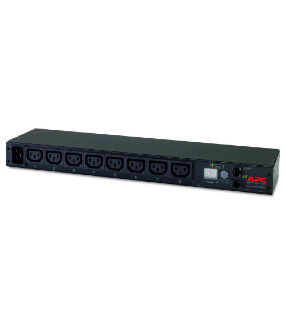APC RACK PDU, METERED, 1U, 16A, 208/230V, (8) C13