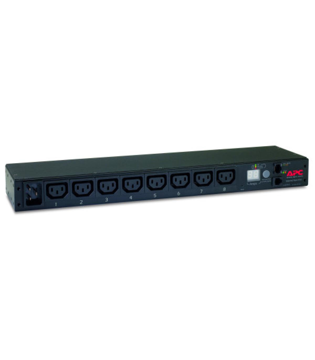 APC RACK PDU, METERED, 1U, 16A, 208/230V, (8) C13
