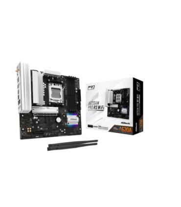 PLACA ASROCK A620AM PRO RS WIFI,AMD,AM5,A620A,4DDR5,256GB,HDMI+DP,2SATA6+2M.2,7USB3.2,2.5GBLAN+WIFI6E+BT5.2,MATX