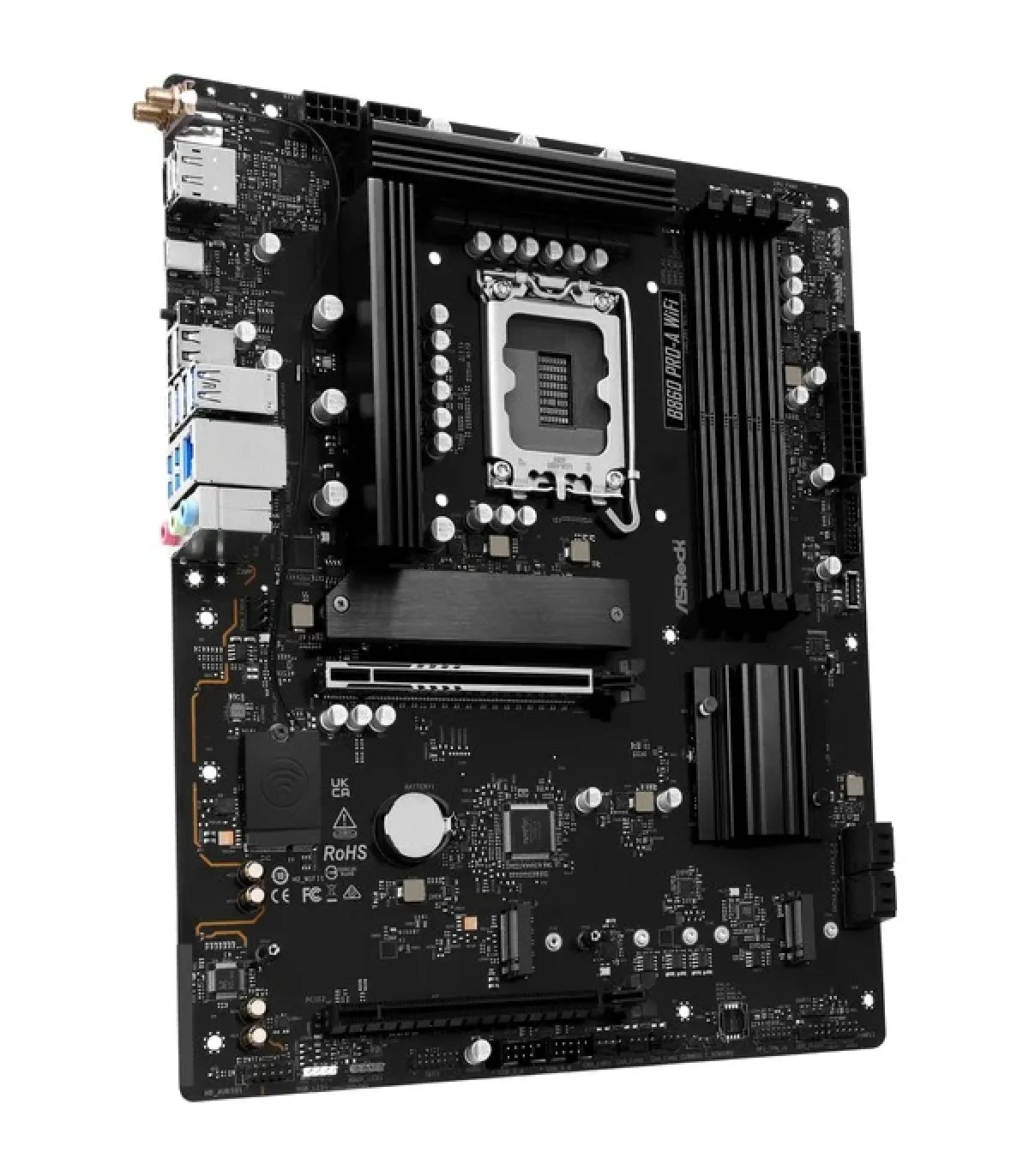 PLACA ASROCK A620AM PRO RS WIFI,AMD,AM5,A620A,4DDR5,256GB,HDMI+DP,2SATA6+2M.2,7USB3.2,2.5GBLAN+WIFI6E+BT5.2,MATX