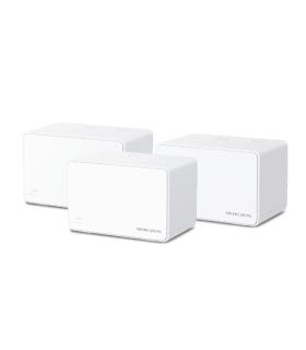 Mercusys Halo H80X Pack de 3 Unidades Sistema Wi Fi 6 Mesh AX3000 - Cobertura Hasta 650m2 - Velocidad hasta 3000 Mbps - Color Bl