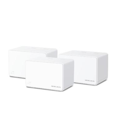 Mercusys Halo H80X Pack de 3 Unidades Sistema Wi Fi 6 Mesh AX3000 - Cobertura Hasta 650m2 - Velocidad hasta 3000 Mbps - Color Bl