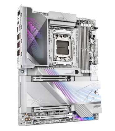 PLACA GIGABYTE X870E AORUS MASTER X3D ICE,AMD,AM5,X870E,4DDR5,256GB,USB4+HDMI,5+10GBELAN+WIFI7+BT5.4,2ATA6+3M.2,10USB3.2,ATX