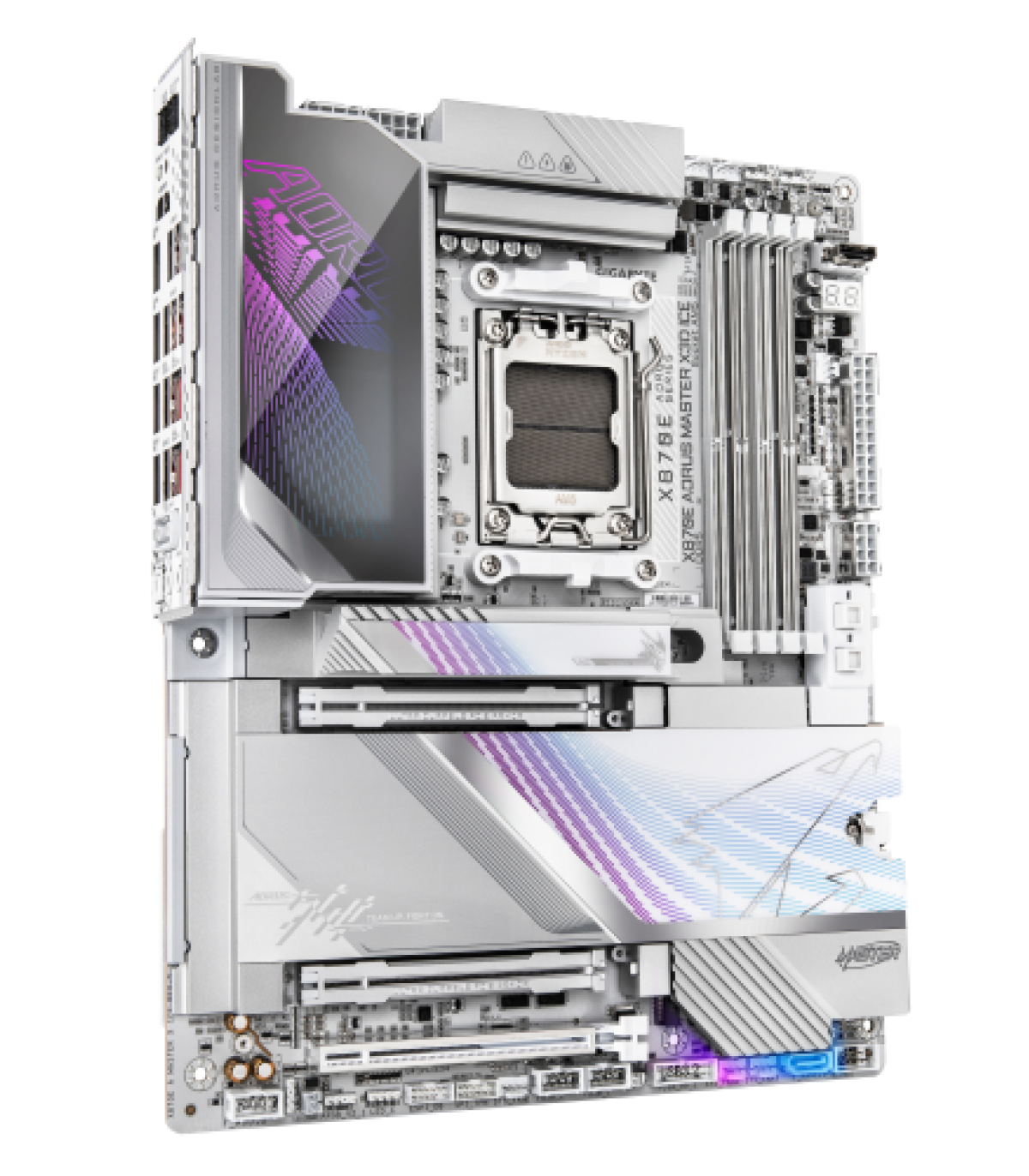 PLACA GIGABYTE X870E AORUS MASTER X3D ICE,AMD,AM5,X870E,4DDR5,256GB,USB4+HDMI,5+10GBELAN+WIFI7+BT5.4,2ATA6+3M.2,10USB3.2,ATX