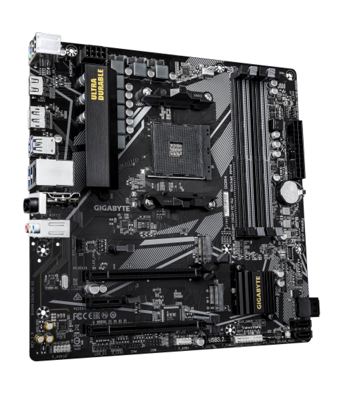 GIGABYTE B550M DS3H AC R2 Placa base - Procesadores AMD Ryzen 5000, VRM de 5+3 fases, hasta 4733 MHz DDR4 (O.C.), 1x M.2 PCIe 4.