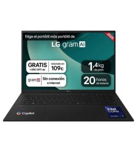 LG Gram 17ZD90T-G.AX88B Portatil 17" Intel Core Ultra 7 255H - 32GB - 1TB SSD - Color Negro - Teclado QWERTY (ES