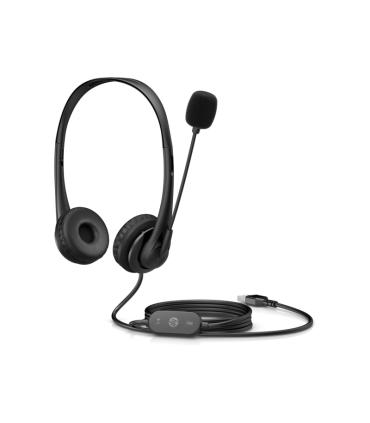 HP Auriculares G2 Stereo USB con Microfono Cancelacion de Ruido - Diadema Ajustable - Almohadillas de PU Leather para Uso Prolon