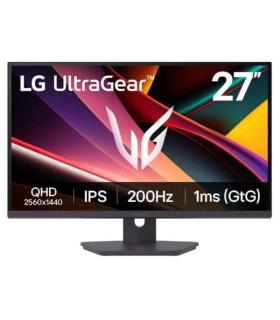 LG UltraGear Monitor 27" IPS QHD 200Hz HDR400 FreeSync Premium - Respuesta 1ms - Ajustable en Altura, Inclinable y Giratorio ..