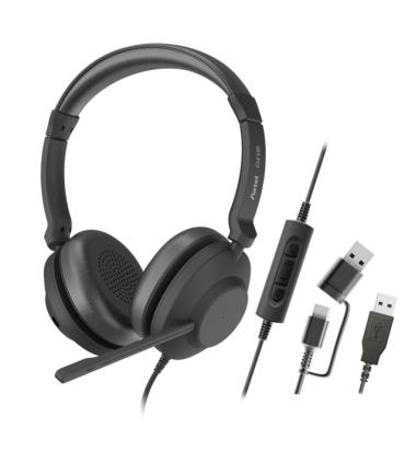 Axtel One Auriculares con Microfono USB - Conexion USB-A y USB-C - Controles de Audio Integrados - Estereo