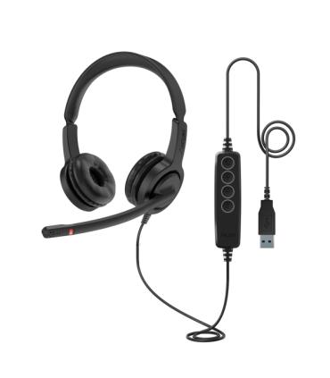 Axtel Voice UC28 Auriculares con Microfono USB - Conexion USB-A - Cancelacion de Ruido - Construccion Robusta