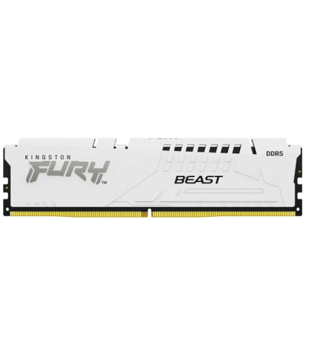 MEMORIA KINGSTON 16GB 6000MT/S DDR5 CL36 FURY BEAST WHITE EXPO - KF560C36BWE2-16