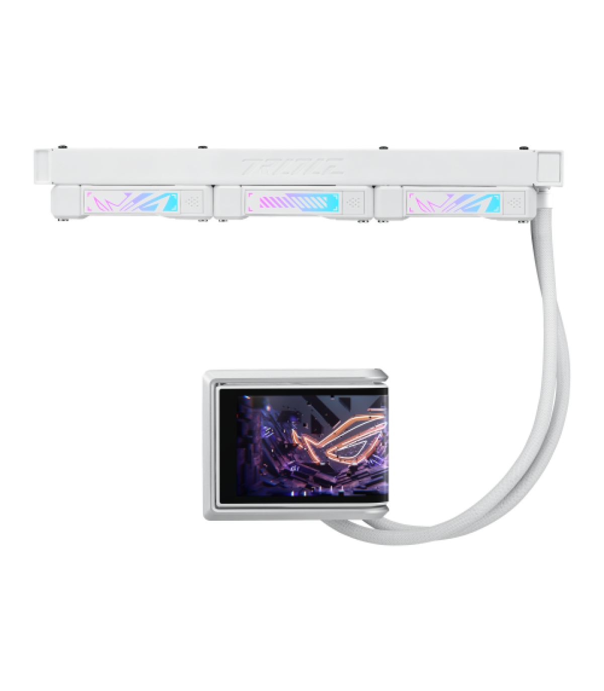 SISTEMA DE REFRIGERACION LIQUIDA ASUS PARA CPU ROG RYUO IV 360 ARGB WHITE EDITION,PANTALLA AMOLED