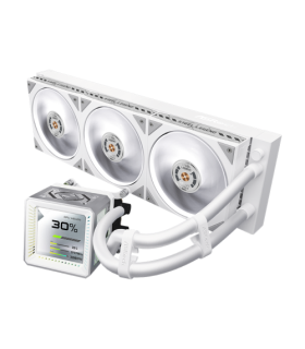 SISTEMA DE REFRIGERACION ASROCK PARA CPU STEEL LEGEND 360 LCD,1851/1700/AM5/AM4,3X120MM,ARGB,IPS LCD,BLANCO