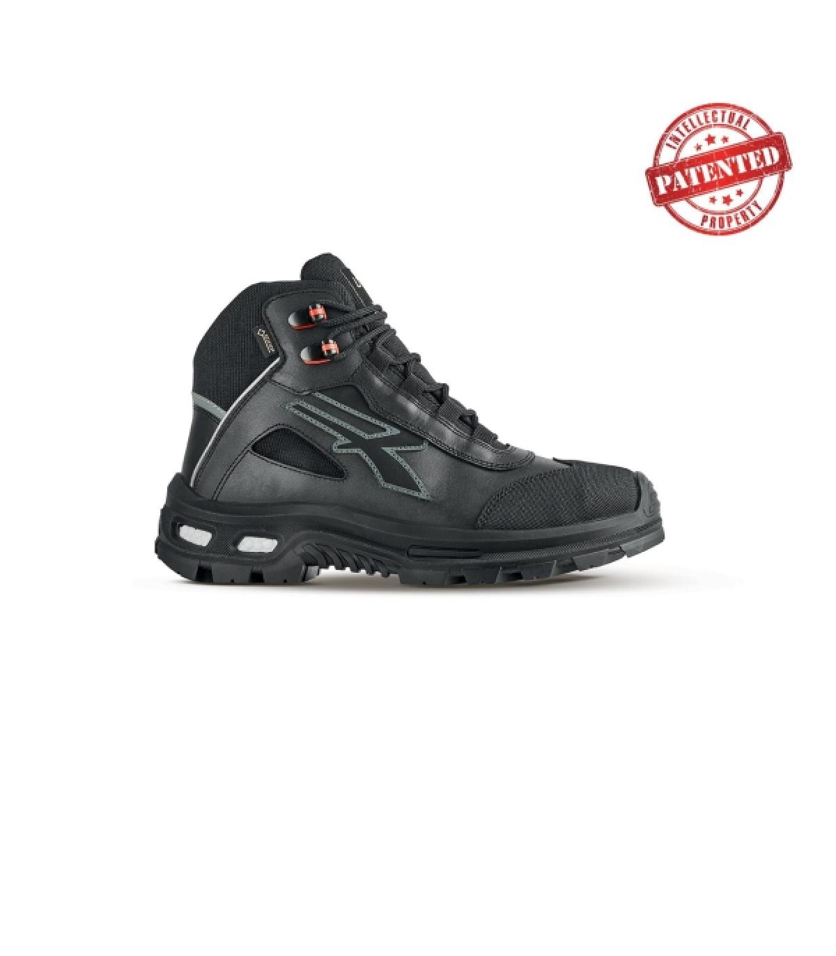Upower Fixed S Zapato de Seguridad Alto - Talla 35 - Cuero de Grano Suave, Puntera Antiabrasion, Repelente al Agua, Forro Gore-T